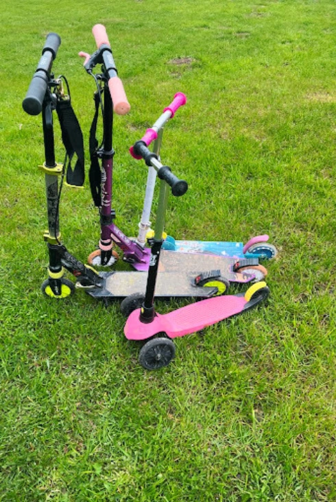 Ogrod i hulajnogi dla dzieic